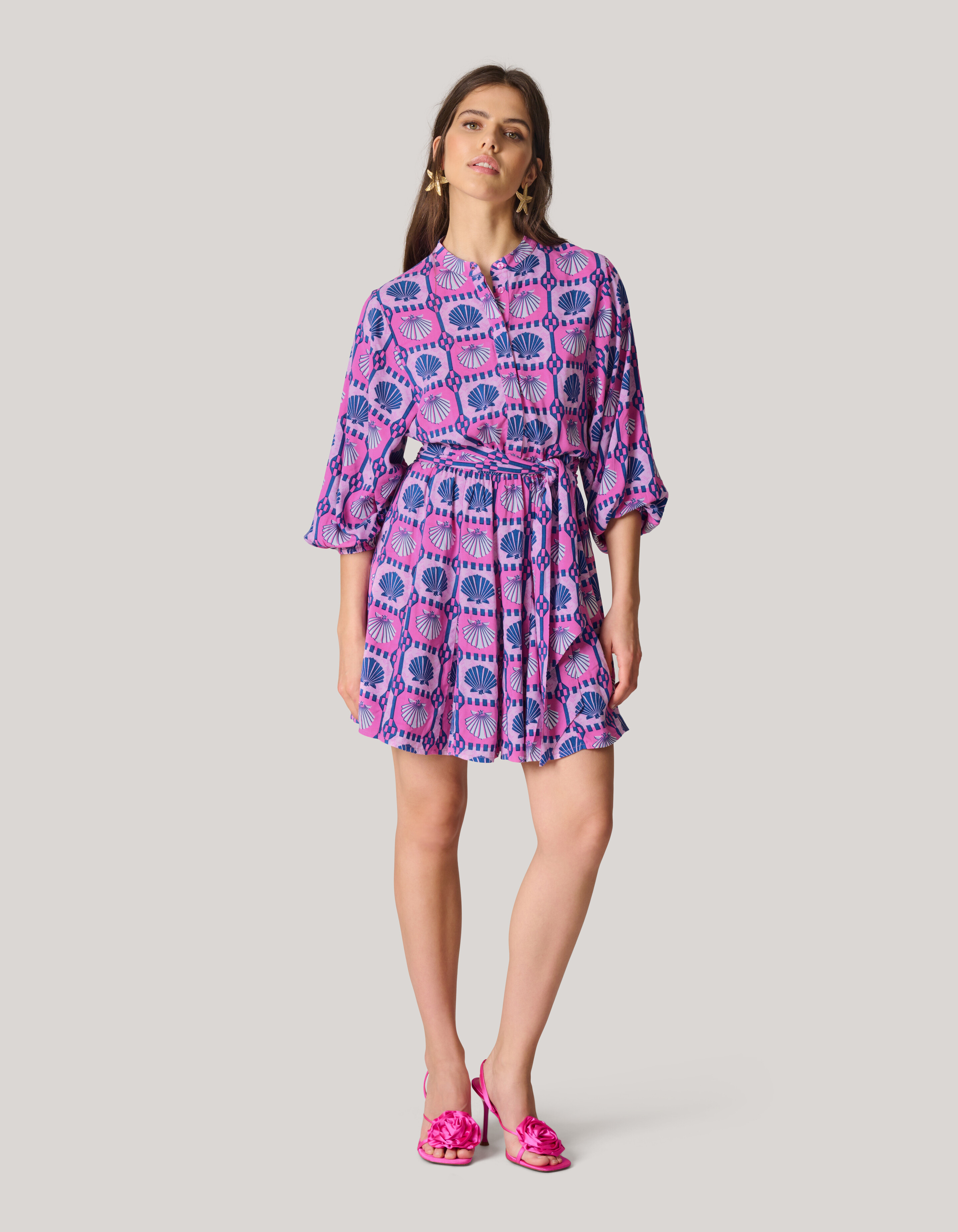 Printed Mini Jurk Roze SHOEBY WOMEN