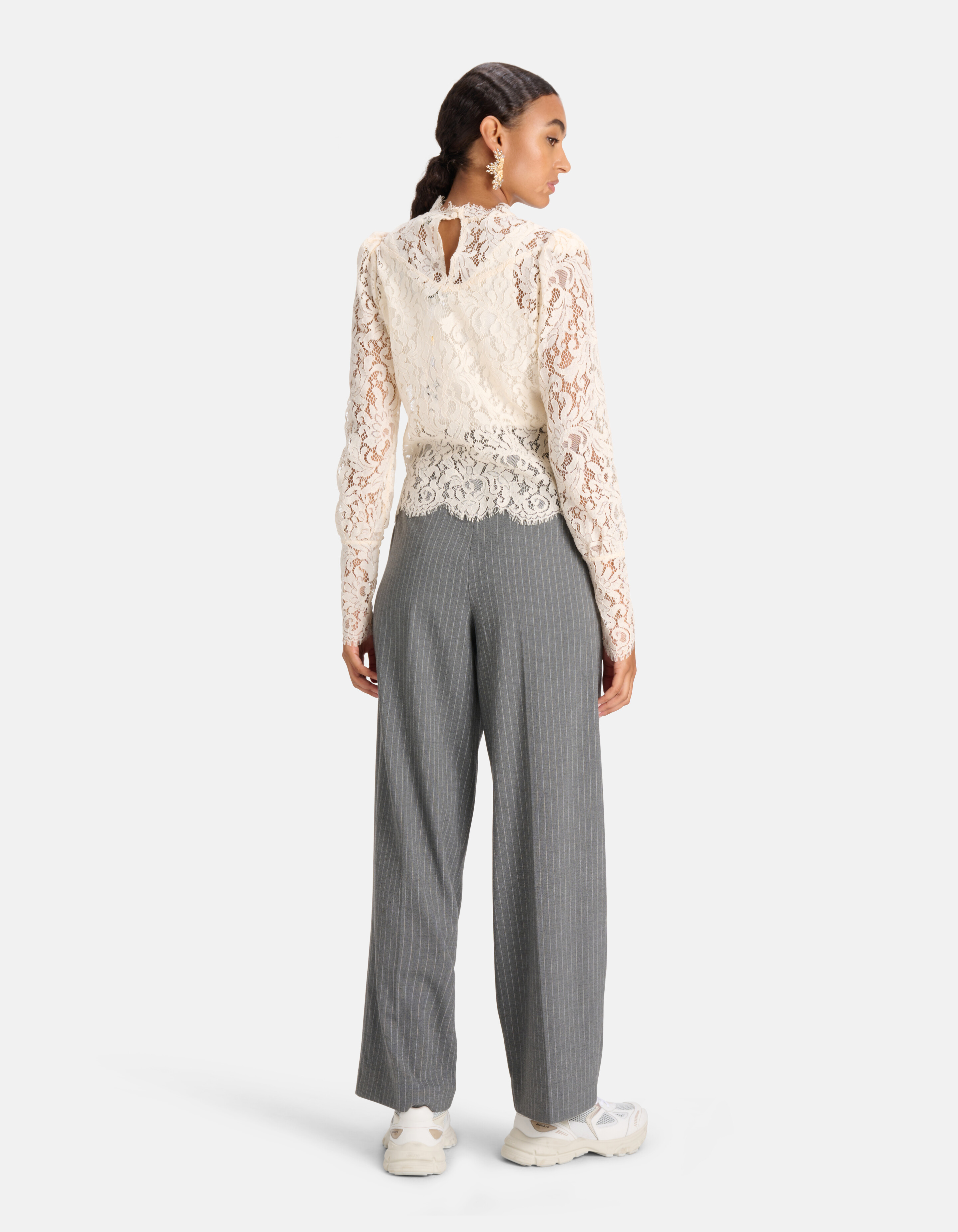 Kanten Top Gebroken Wit SHOEBY WOMEN
