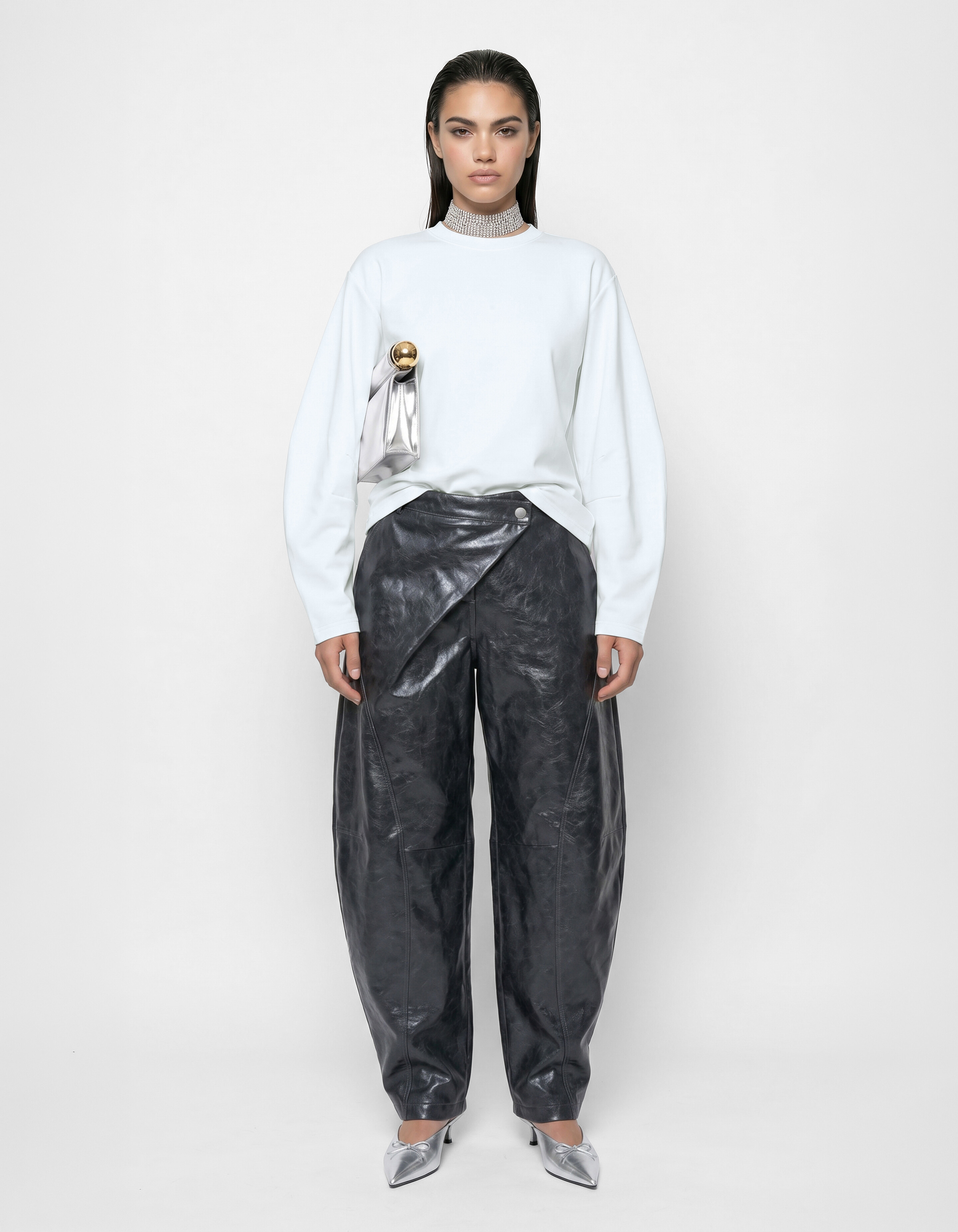 Egg Shape Longsleeve T-shirt Wit SHOEBY WOMEN