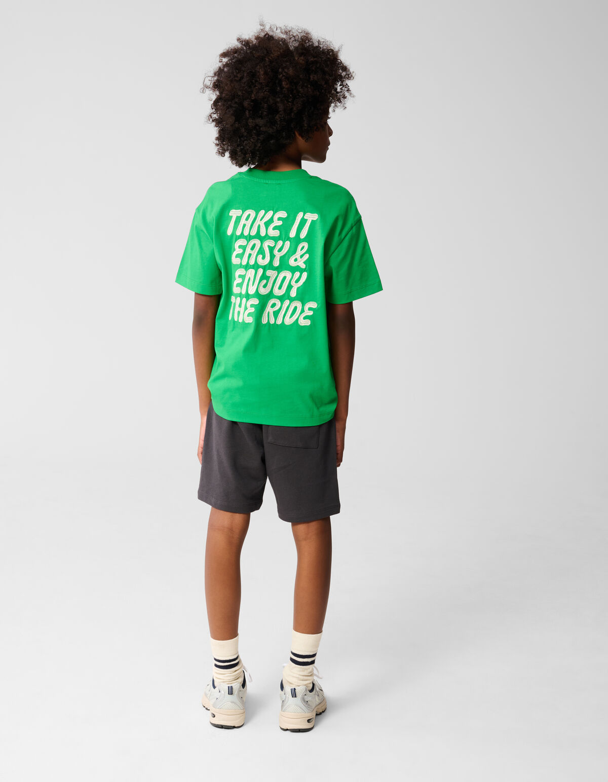 Tekst T-shirt Groen SHOEBY BOYS