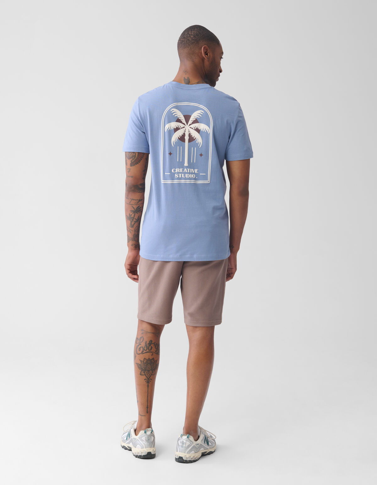 Urban Artwork T-shirt Lichtblauw SHOEBY MEN