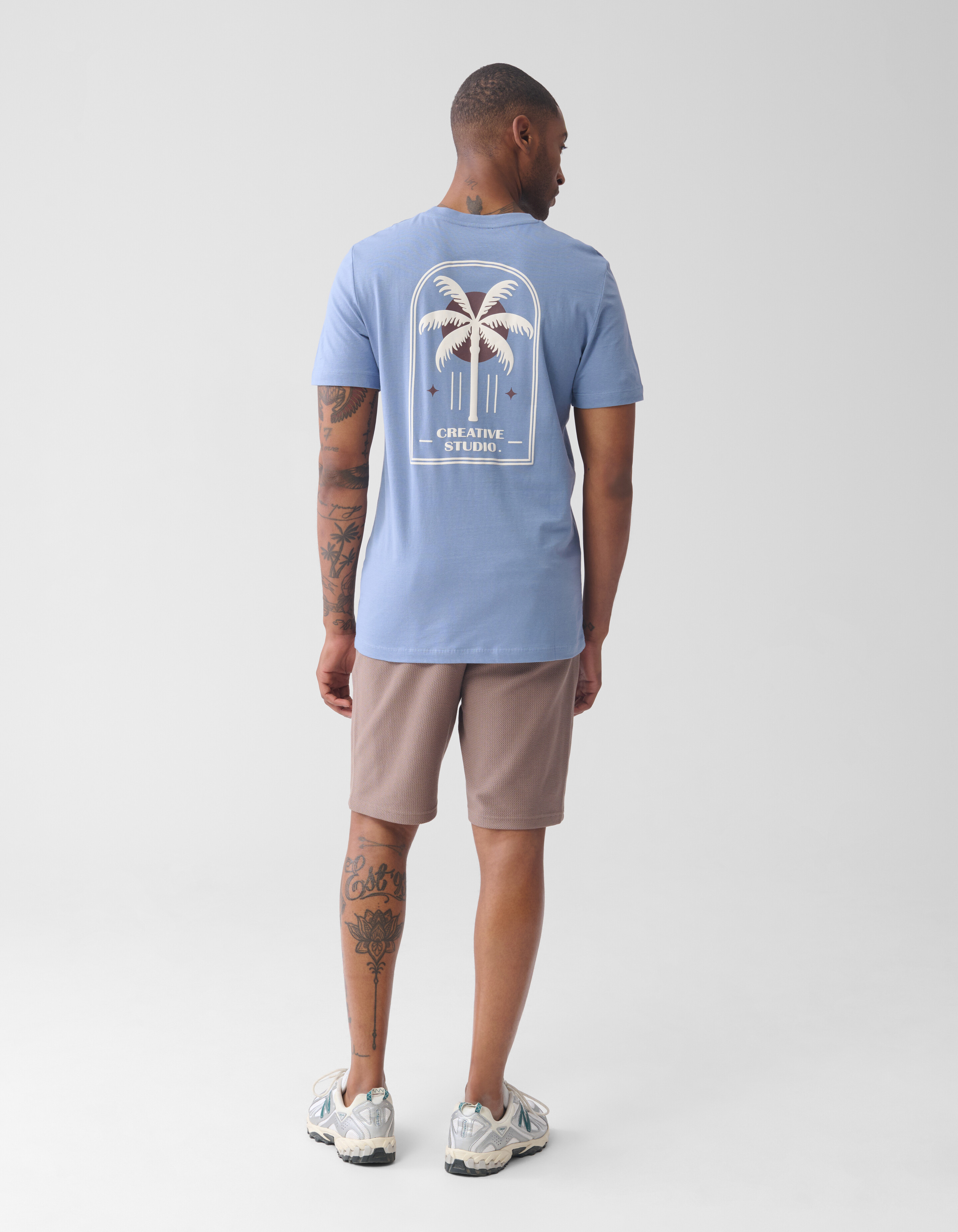 Urban Artwork T-shirt Lichtblauw SHOEBY MEN