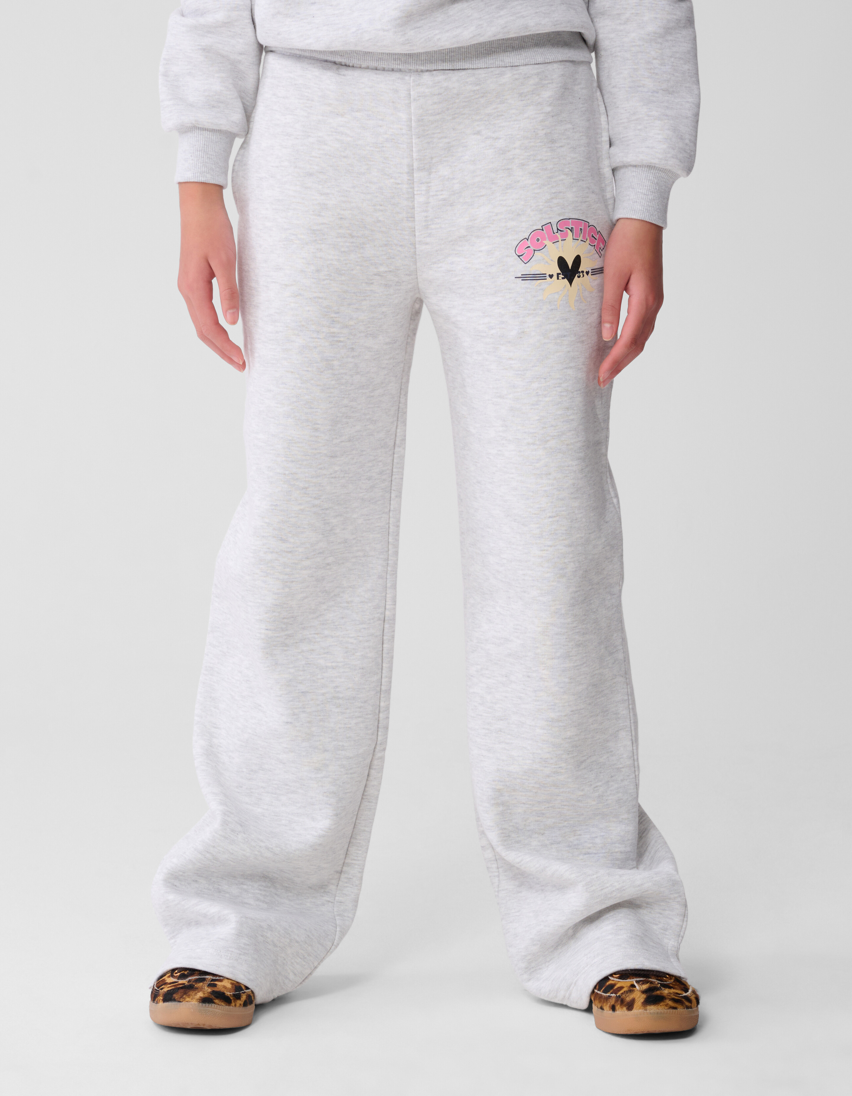 Solstice Wide Leg Jogger Broek Grijs SHOEBY GIRLS