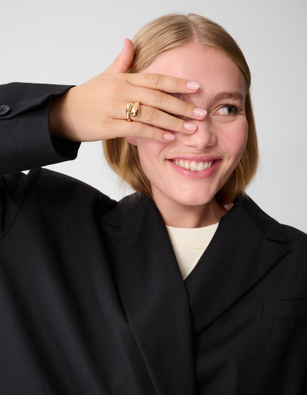 Dubbele Druppel Ring Goud SHOEBY ACCESSOIRES