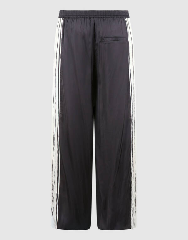 Graphic Wide Leg Broek Zwart/Wit SHOEBY WOMEN