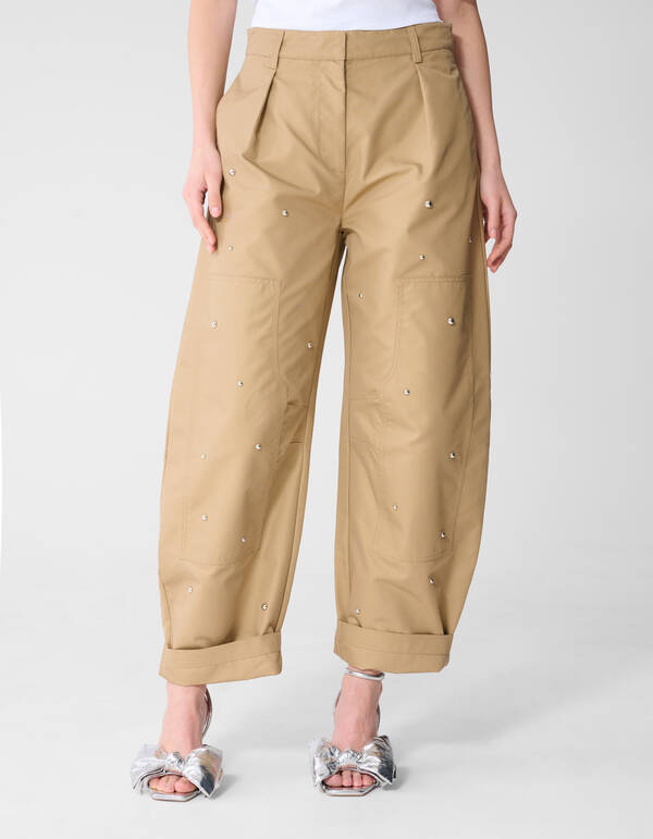 Studs Balloon Fit Broek Zand SHOEBY WOMEN