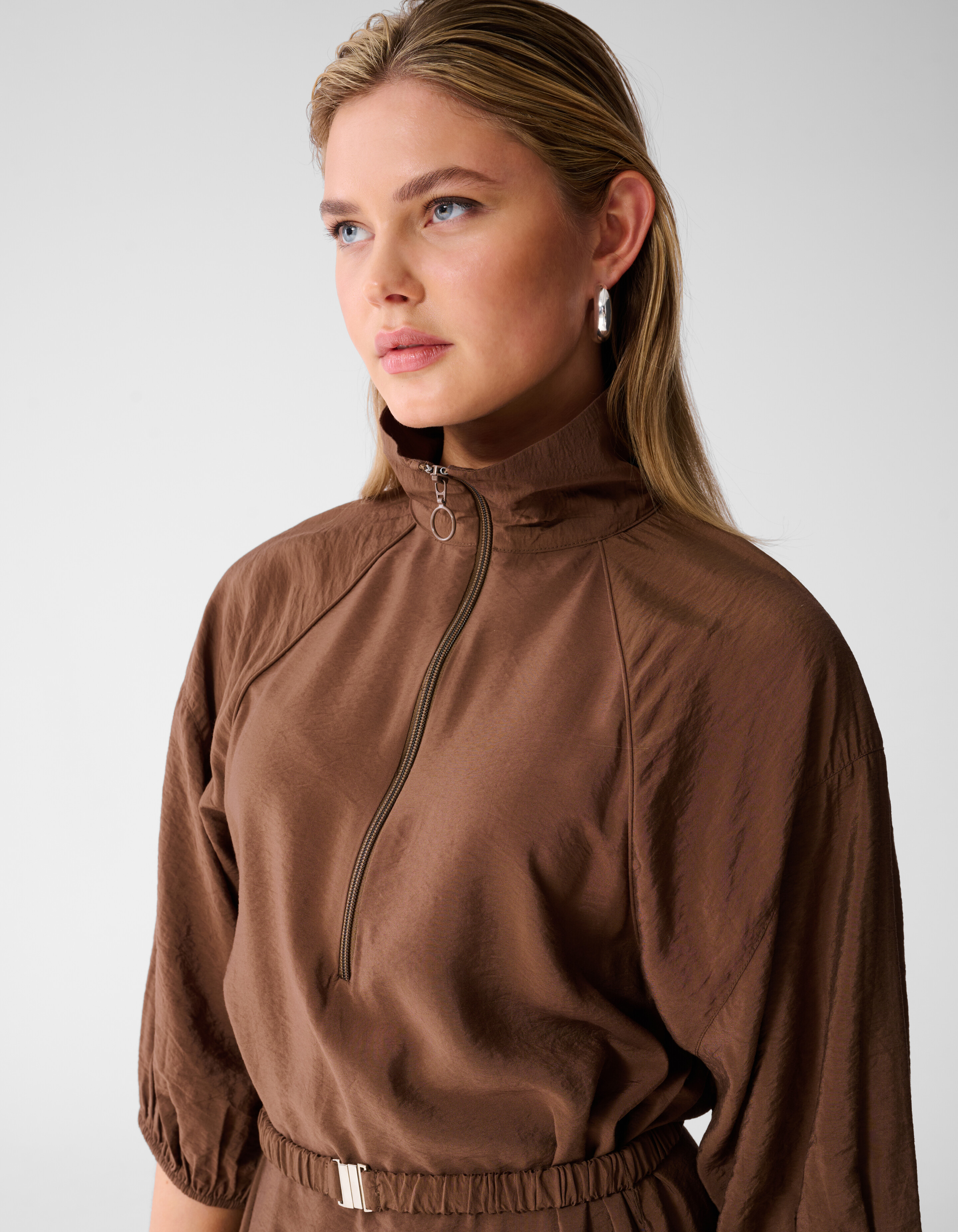 Sporty Tracksuit Maxi Jurk Bruin SHOEBY WOMEN