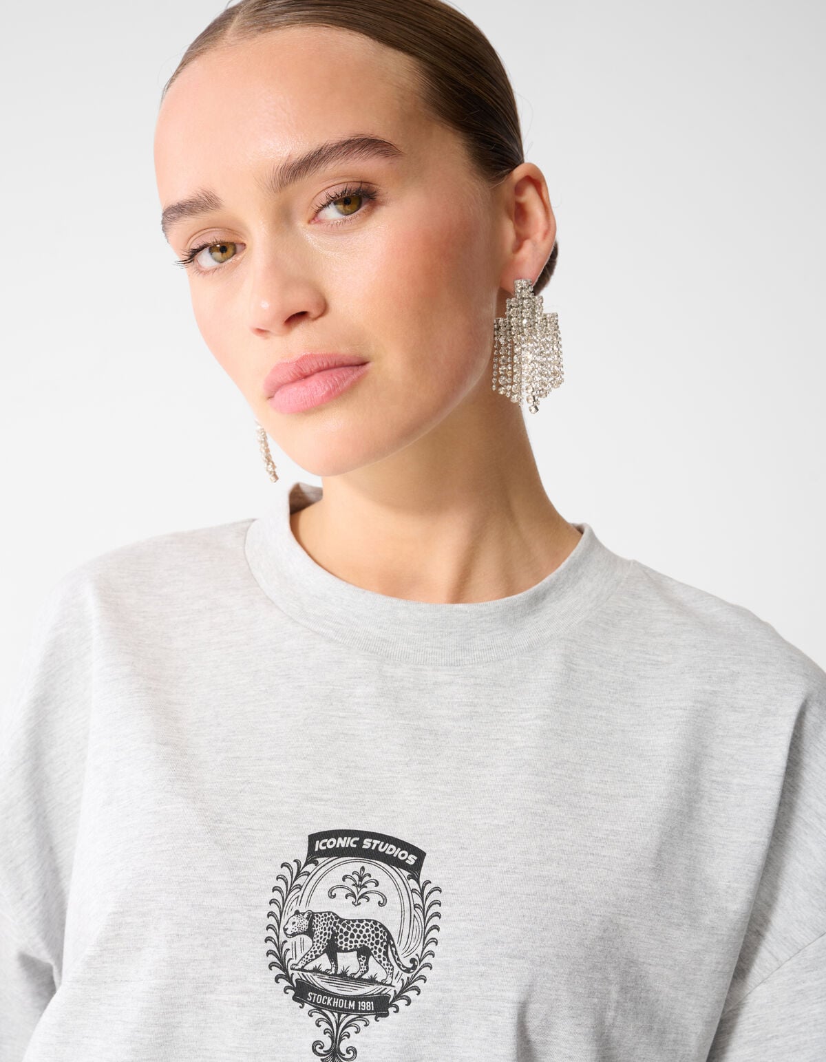 Graphic Artwork T-shirt Lichtgrijs SHOEBY WOMEN