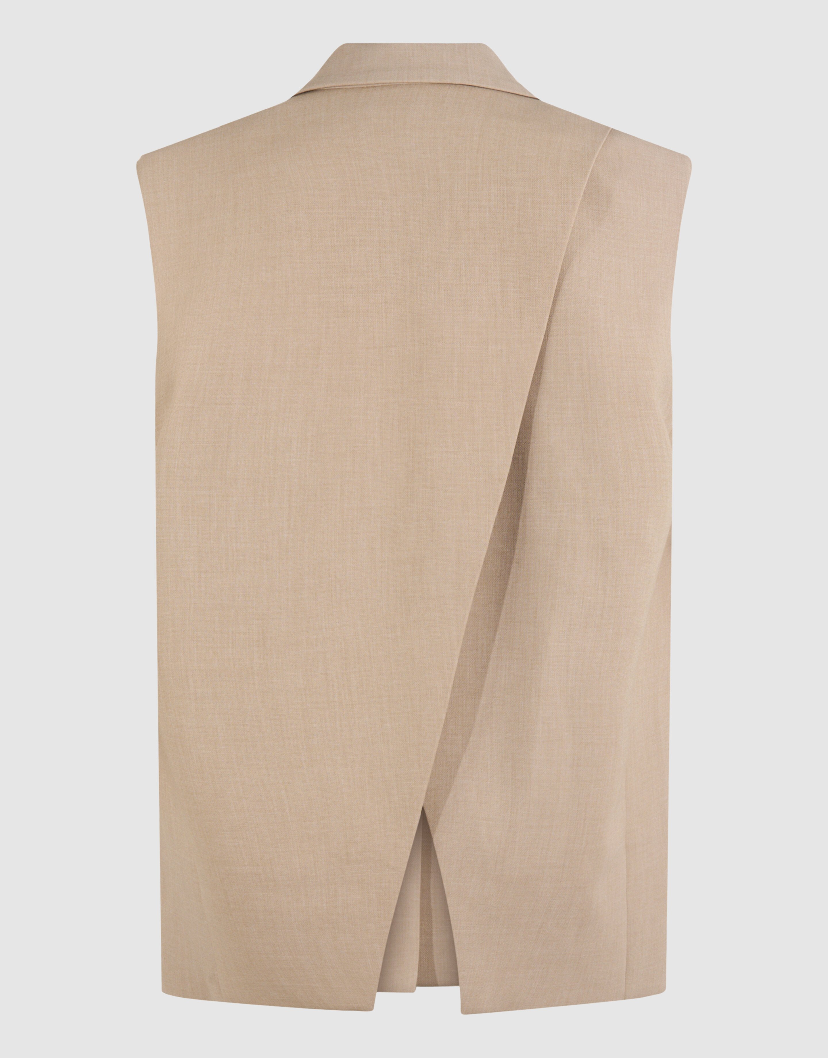 Chain Sleeveless Blazer Zand SHOEBY WOMEN