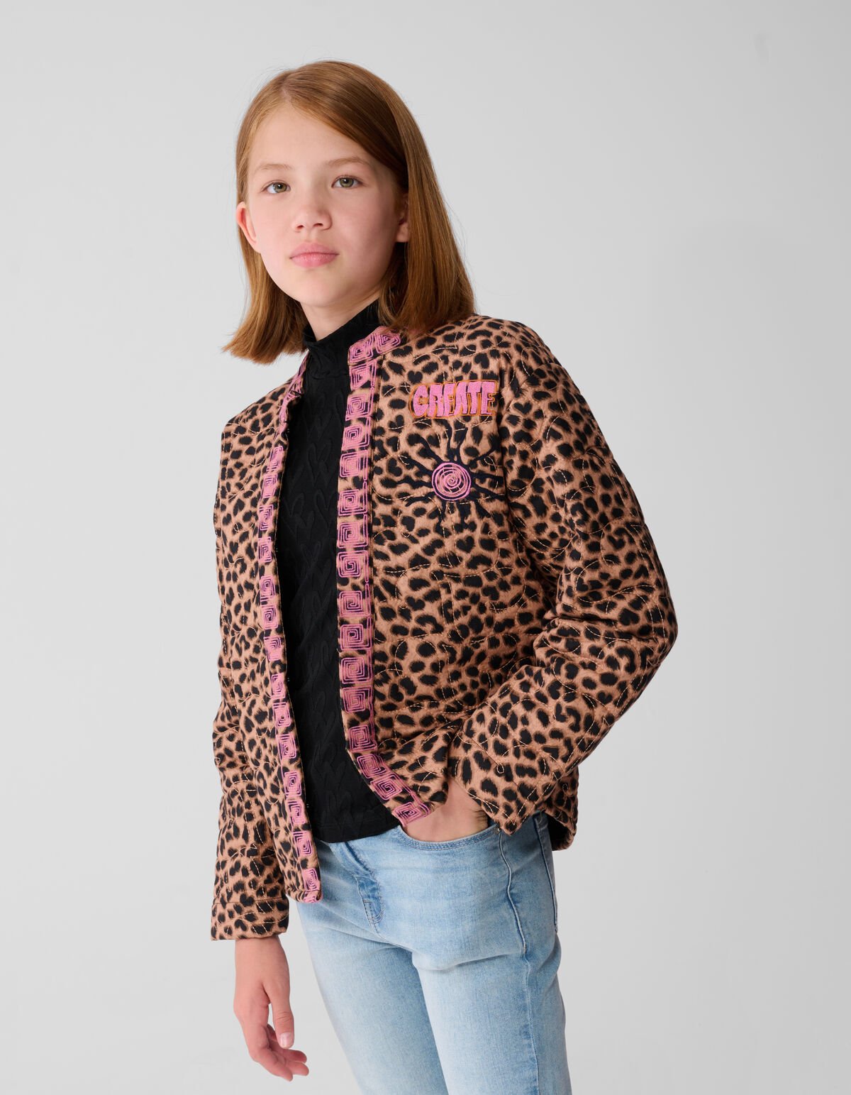 Leopard Stitched Jack Bruin SHOEBY GIRLS