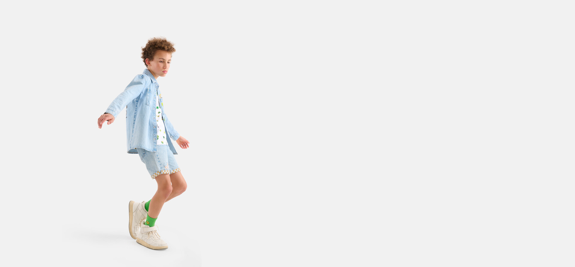 Artwork Denim Overshirt Bleached By Dylan SHOEBY BOYS