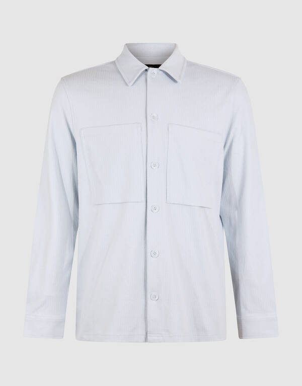 Structuur Overshirt Lichtblauw SHOEBY MEN