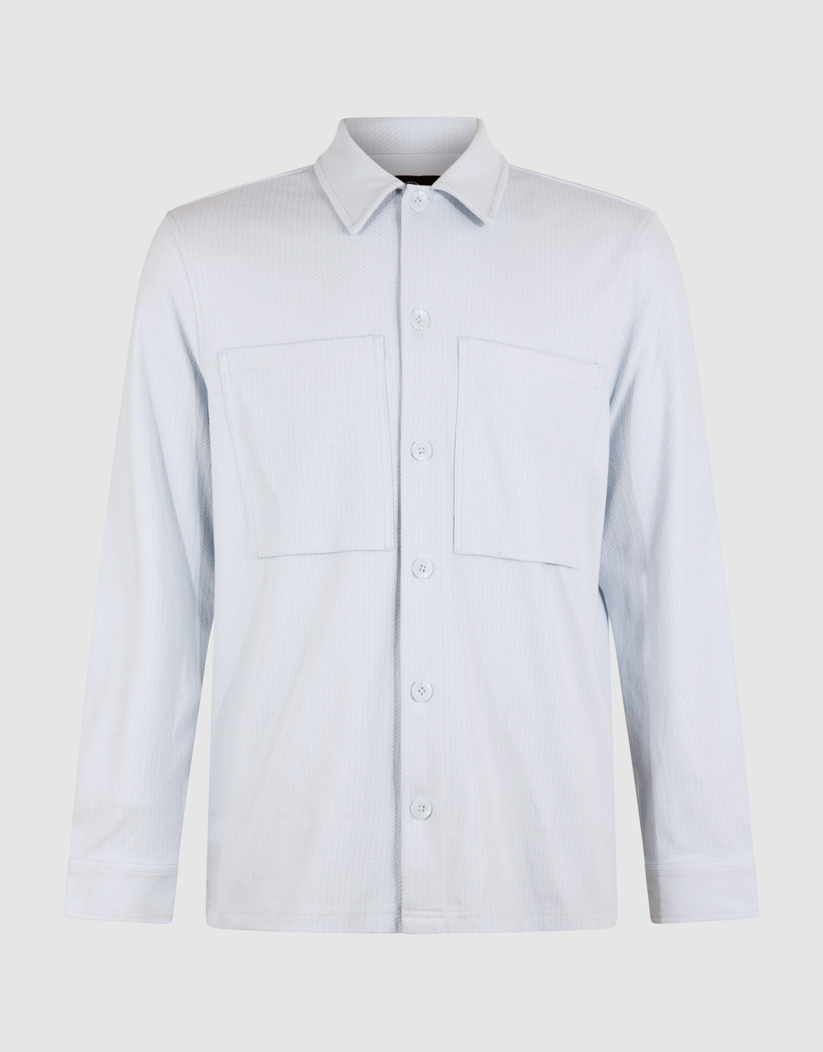 Structuur Overshirt Lichtblauw SHOEBY MEN