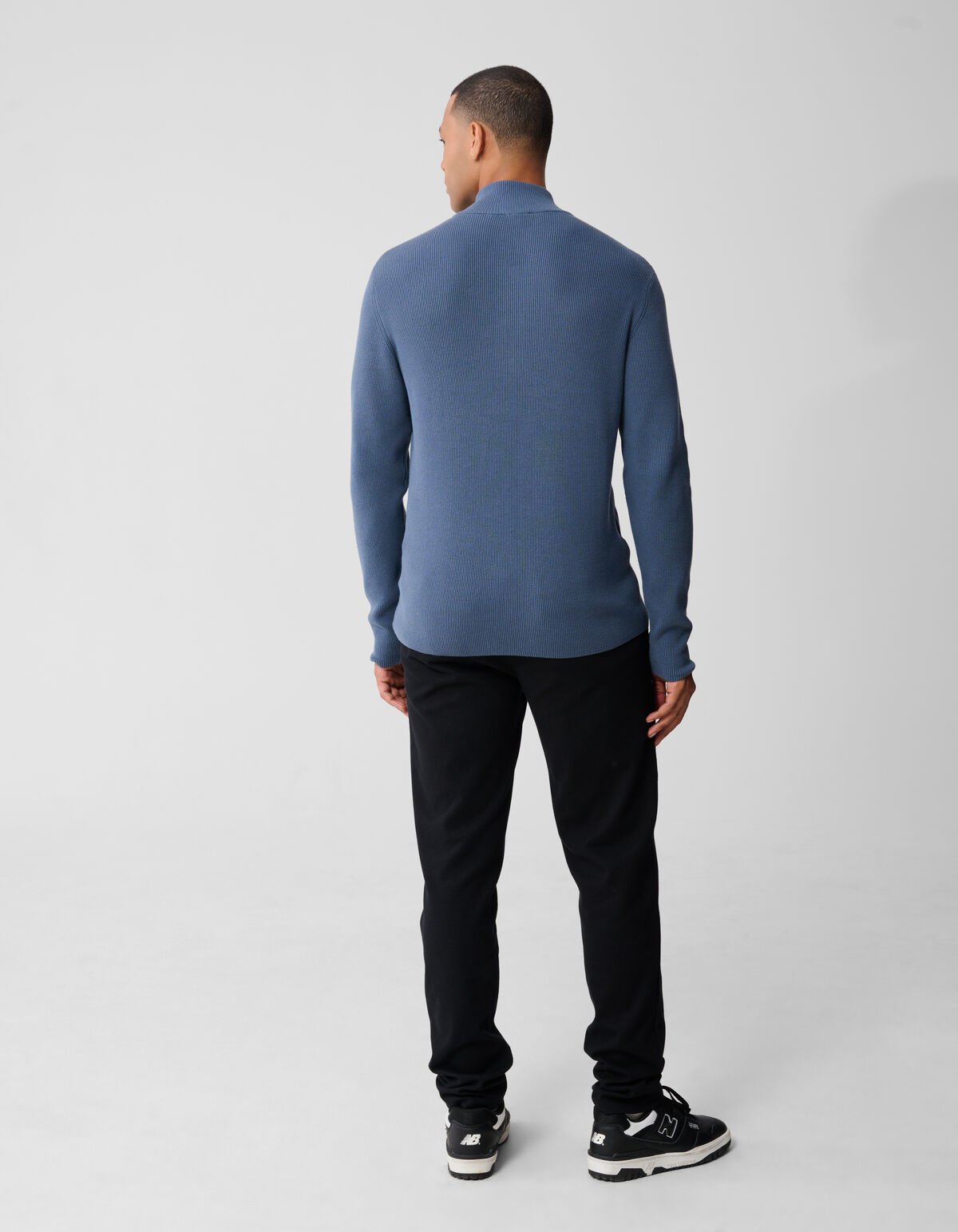 Half Zip Knit Trui Blauw SHOEBY MEN