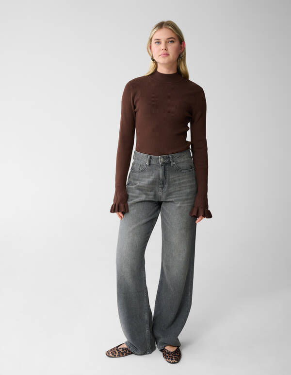 Frill Top Donkerbruin SHOEBY WOMEN