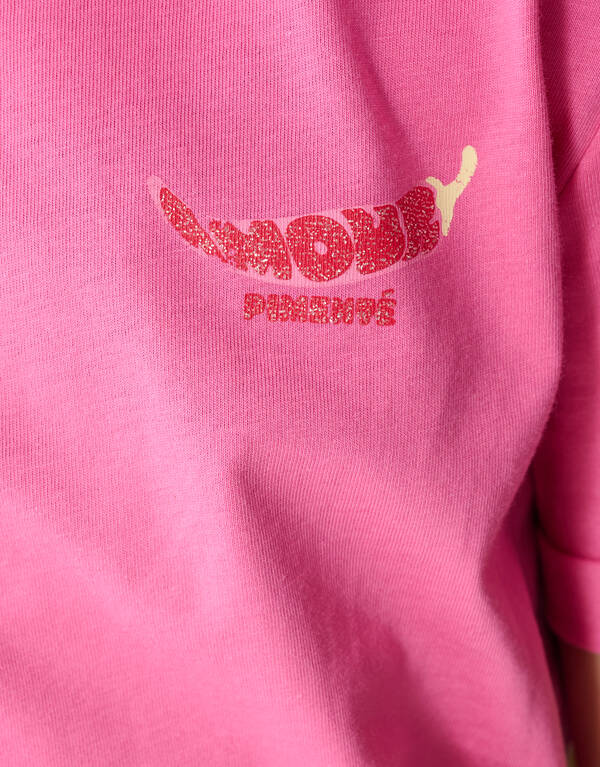 Amour Pepper Artwork T-shirt Roze SHOEBY GIRLS