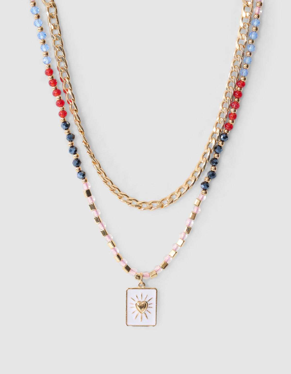 Layered Beaded Ketting Goud SHOEBY ACCESSOIRES