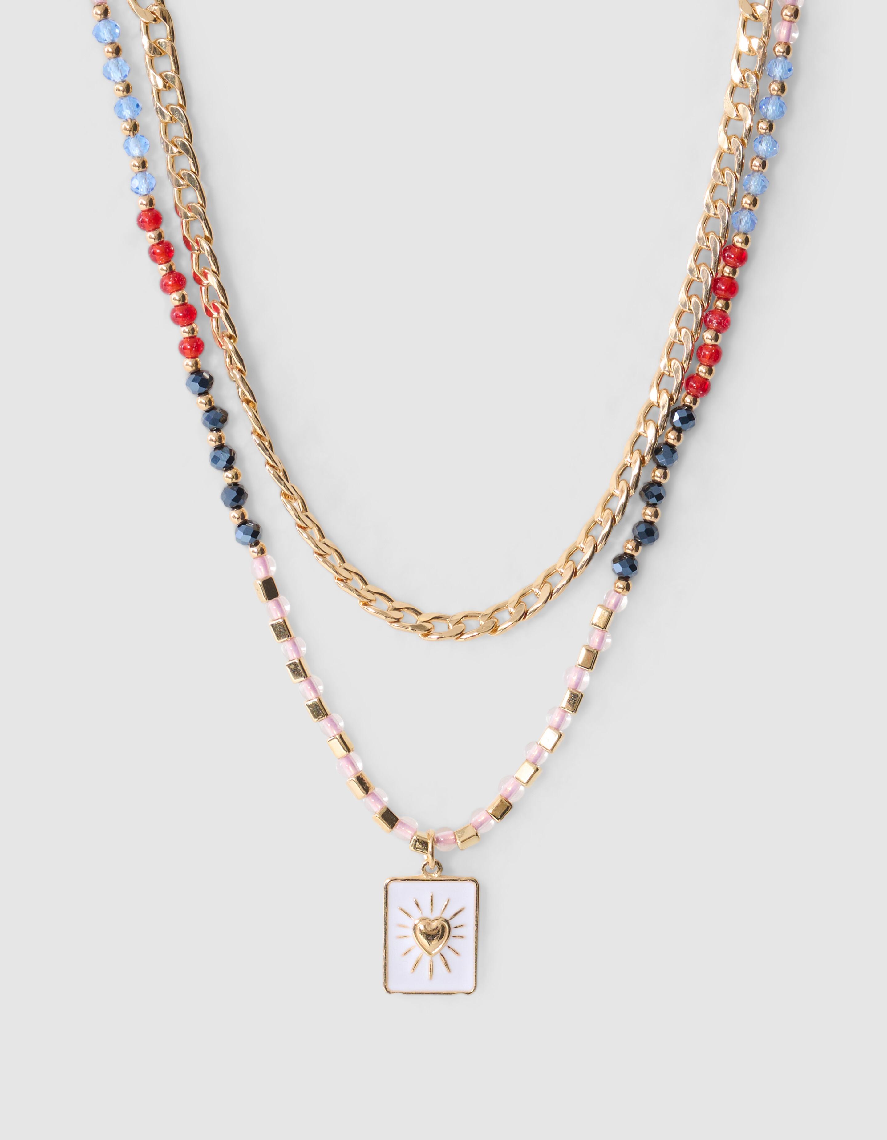 Layered Beaded Ketting Goud SHOEBY ACCESSOIRES