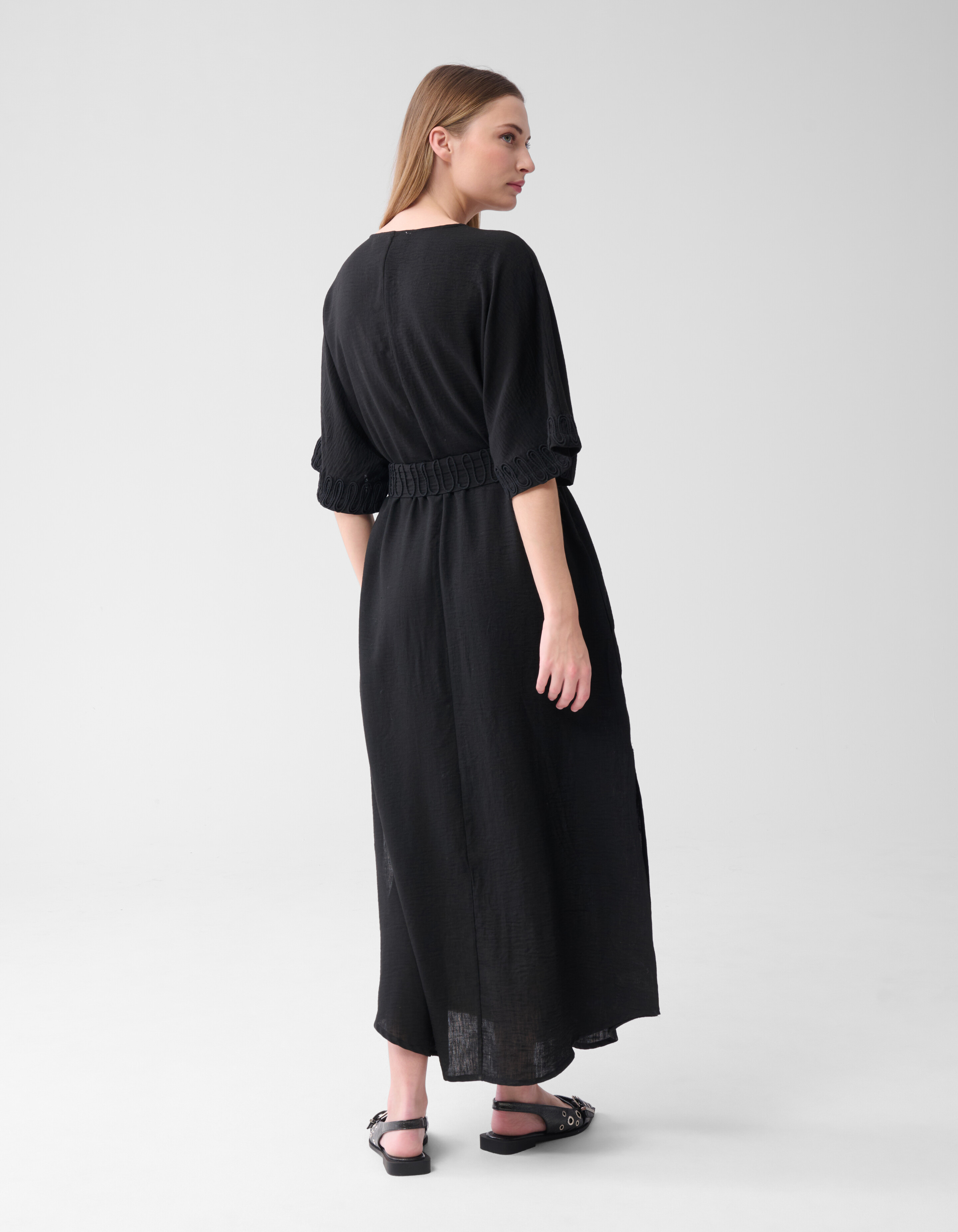 Tonal Maxi Jurk Zwart By Lonneke SHOEBY WOMEN