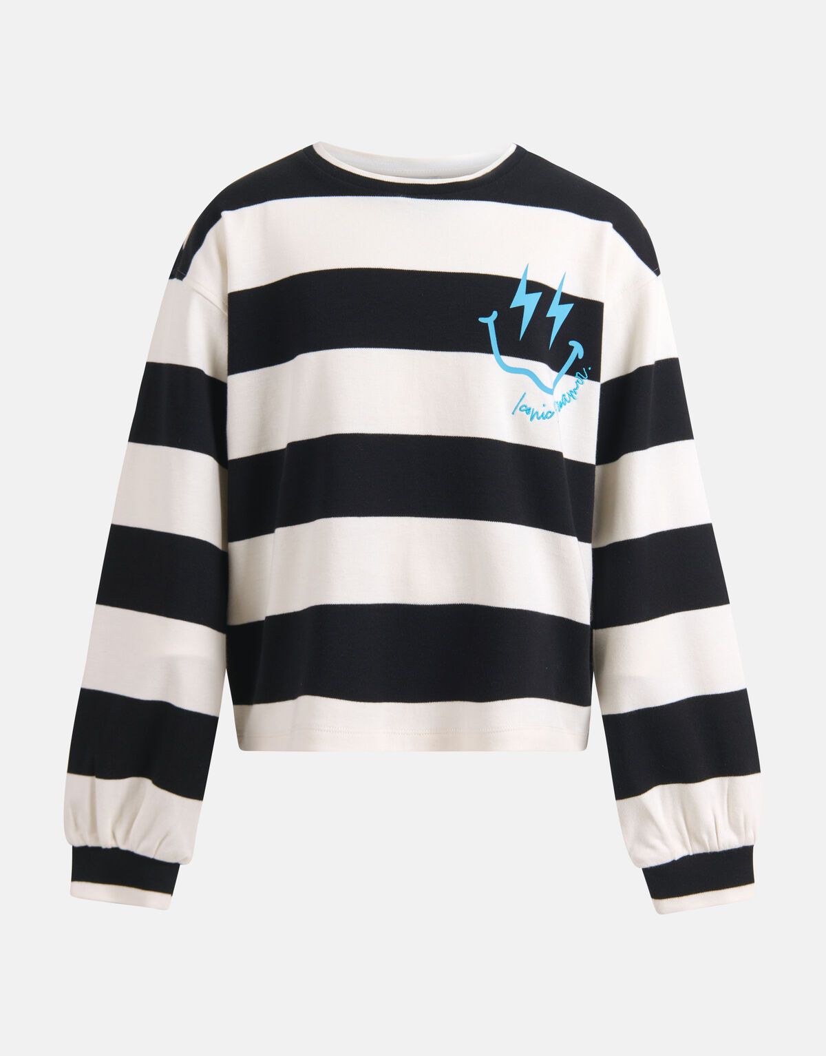 Gestreepte Longsleeve Zwart/Wit SHOEBY GIRLS