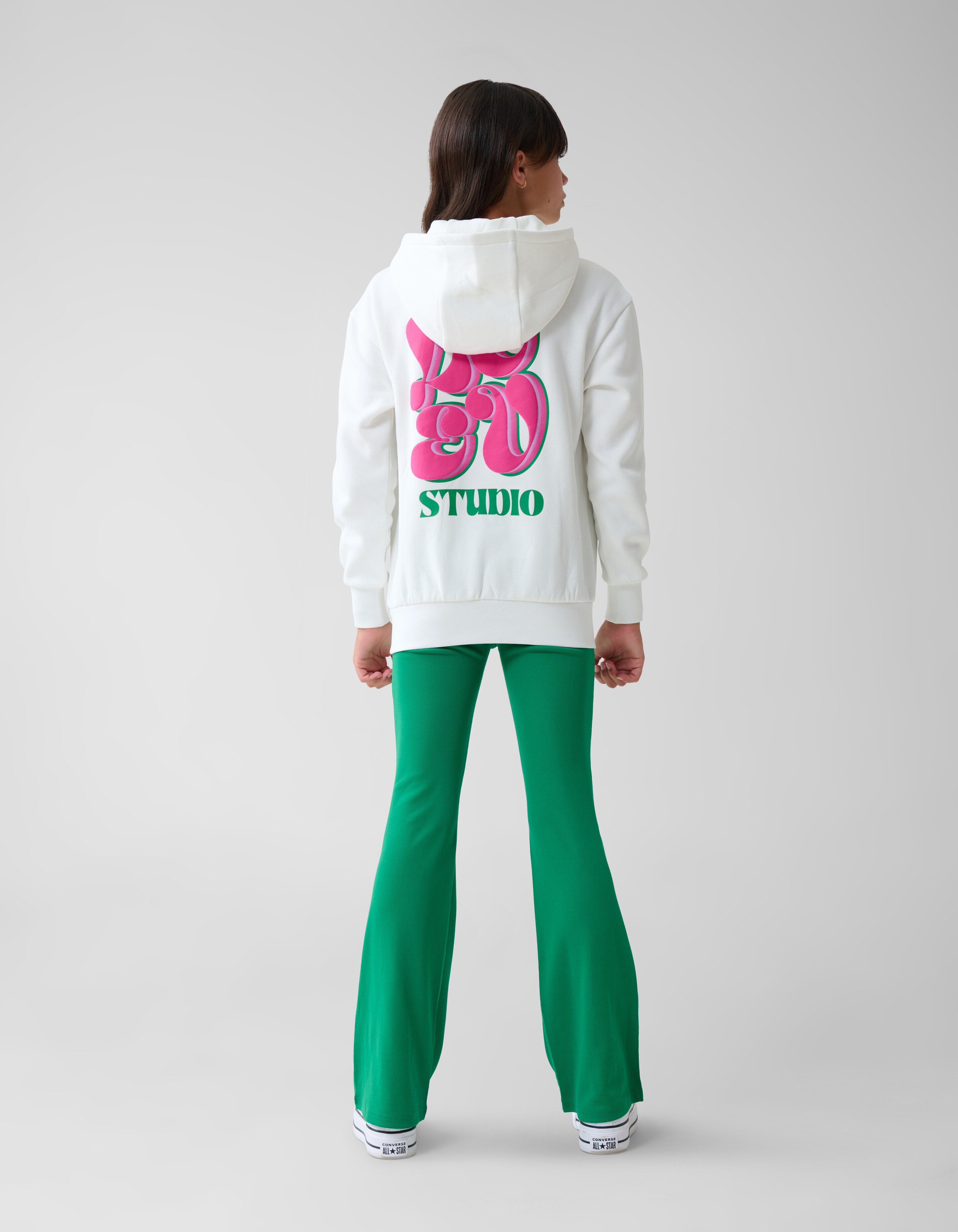 Rib Flared Legging Groen SHOEBY GIRLS