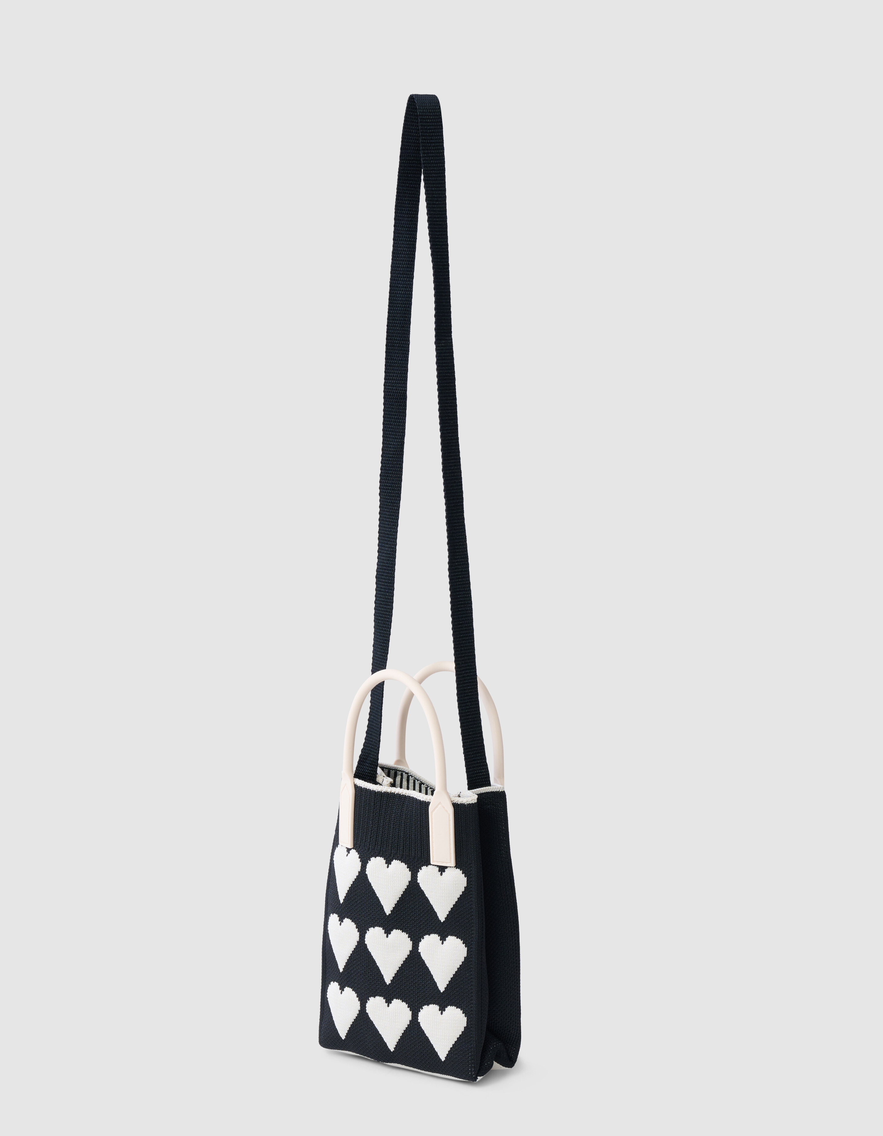 Knitted Heart Bag Zwart SHOEBY ACCESSOIRES