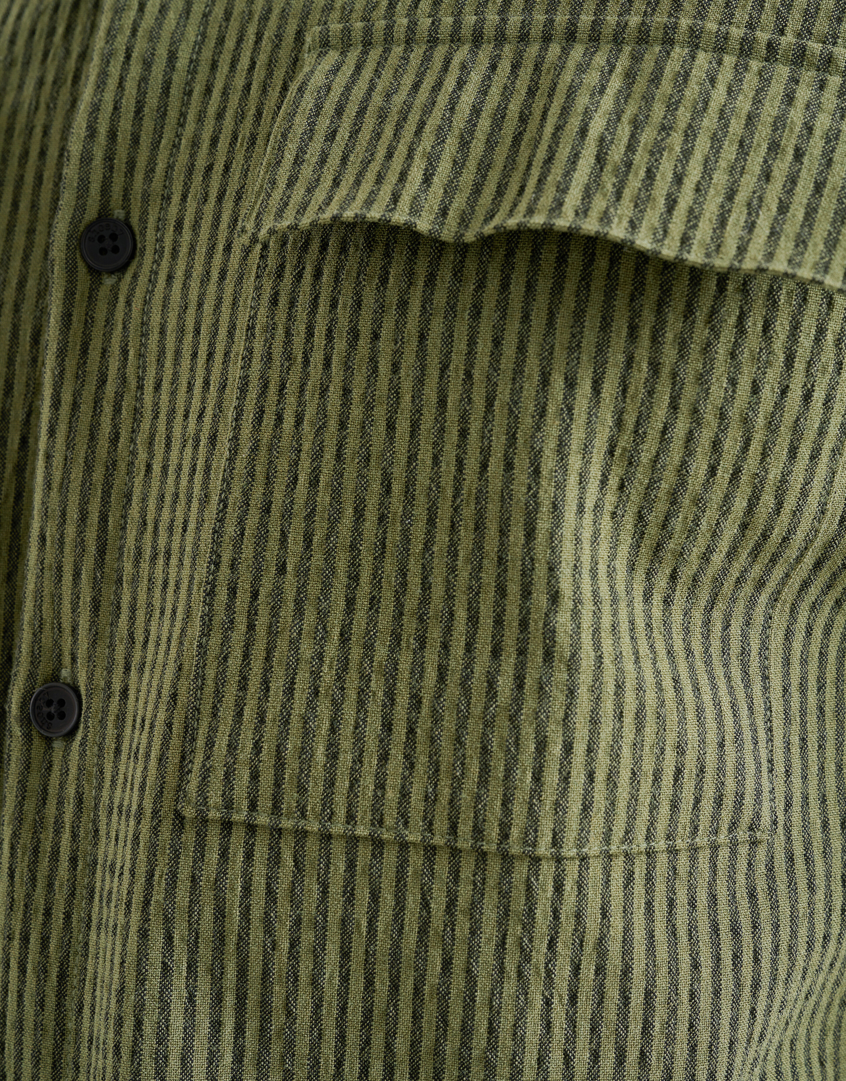Gestreepte Seersucker Overhemd Groen SHOEBY MEN