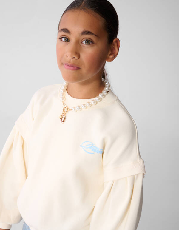 Pleated Sweater Gebroken Wit SHOEBY GIRLS