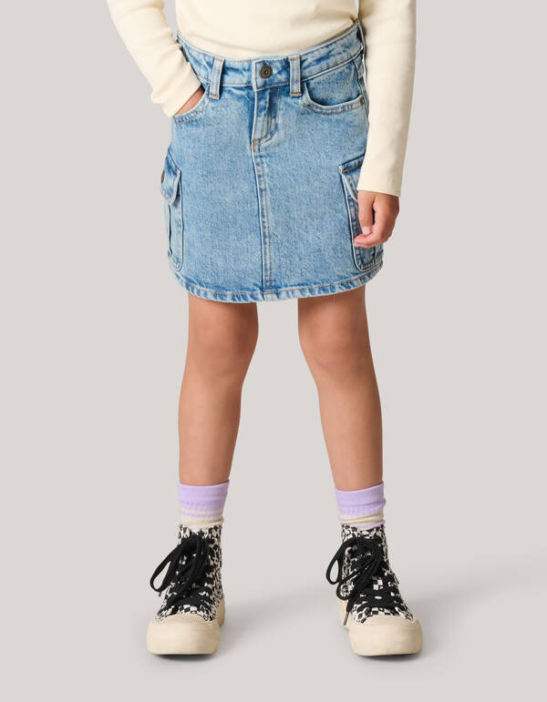 Denim Cargo Rok Blauw SHOEBY GIRLS