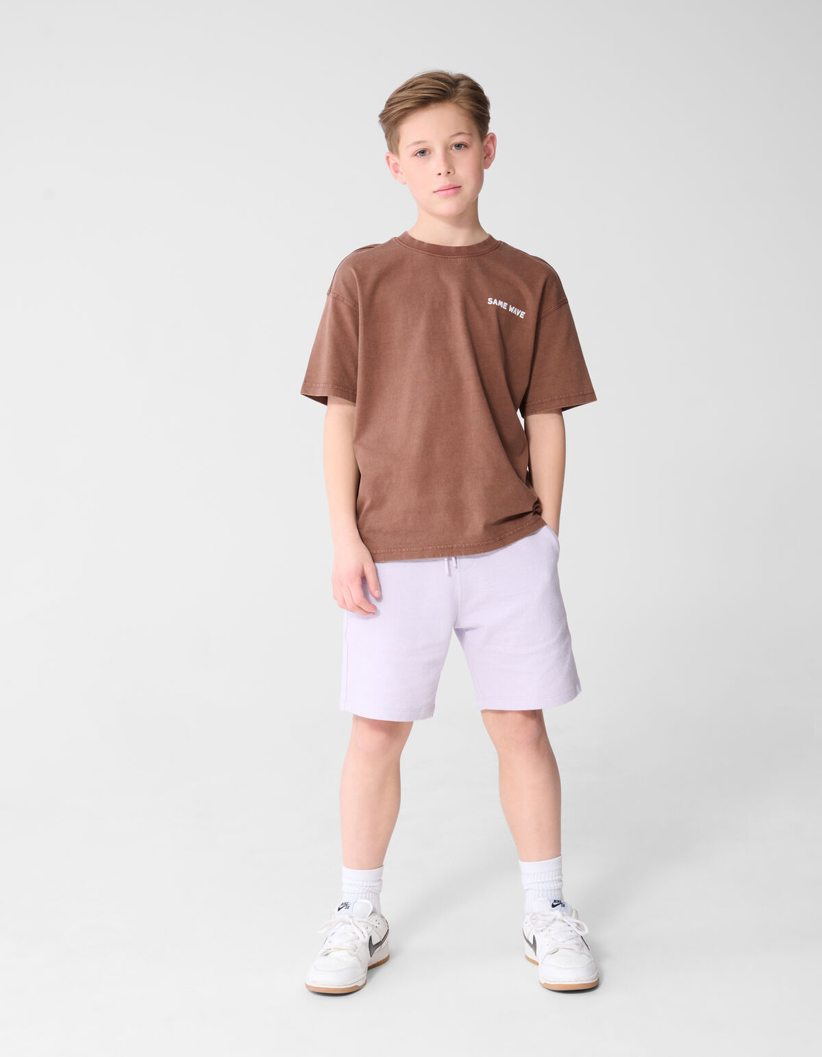 Same Wave Artwork T-shirt Bruin SHOEBY BOYS