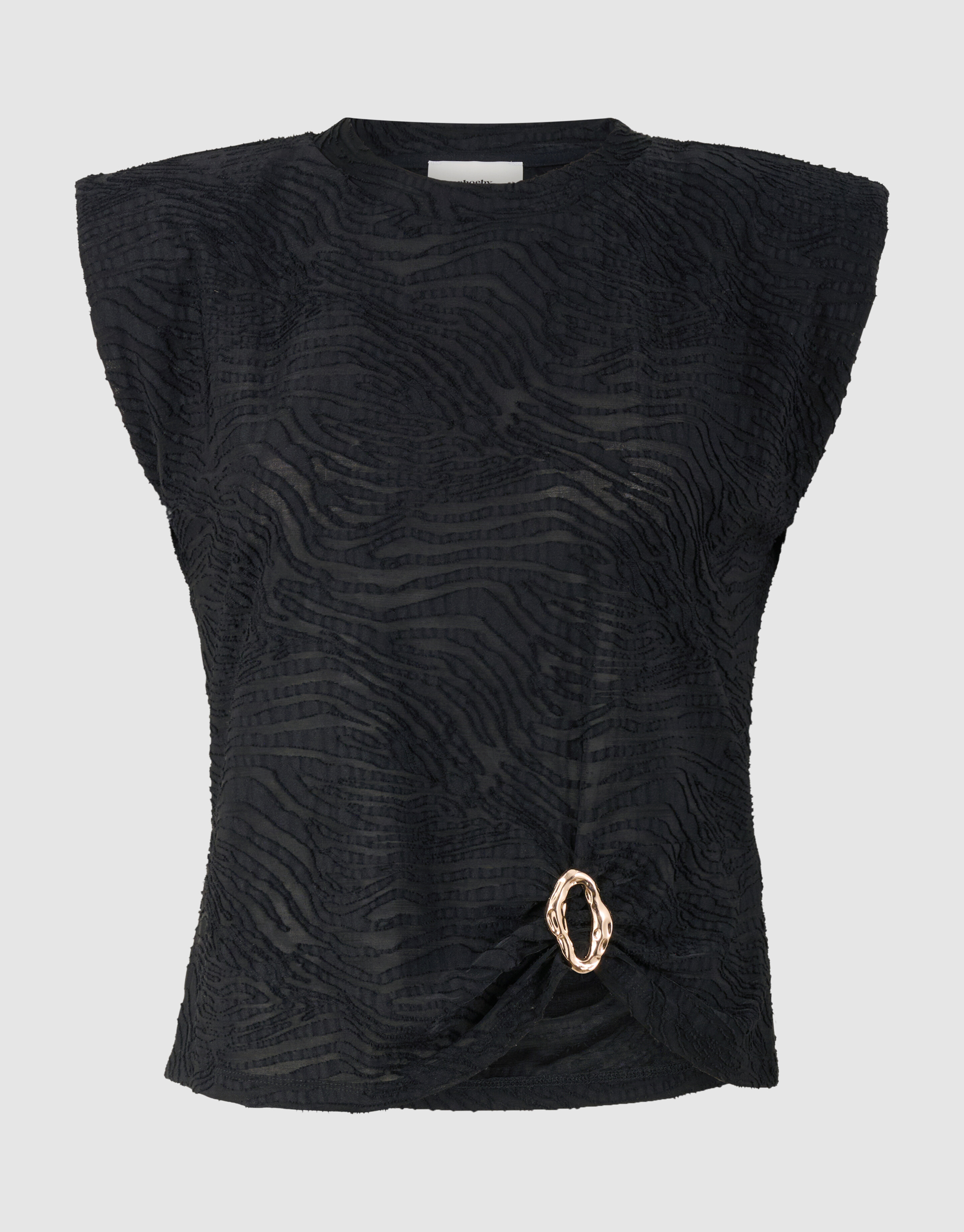 Zebra Organic Top Zwart SHOEBY WOMEN