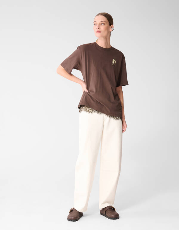 Pepper Artwork T-shirt Bruin SHOEBY WOMEN