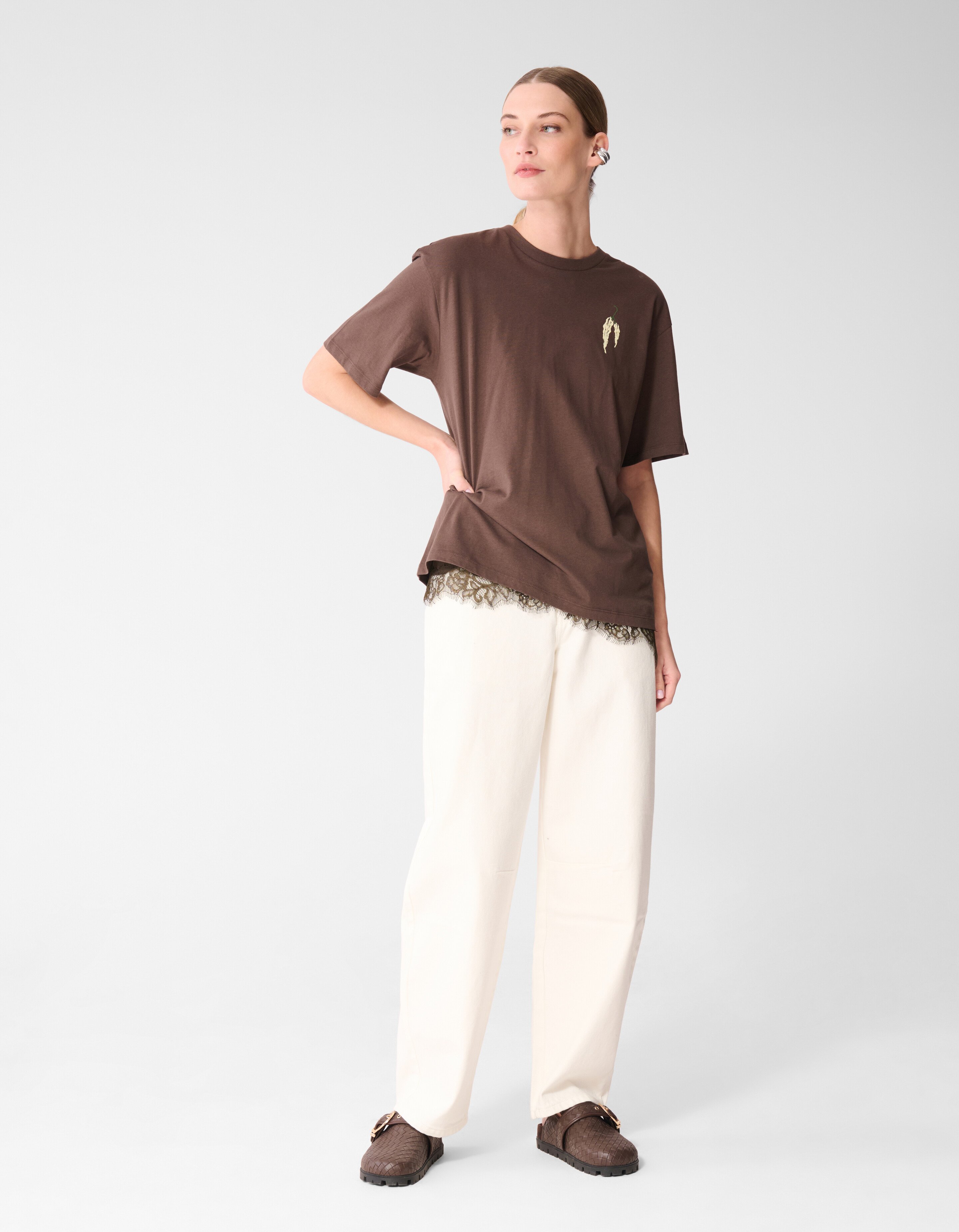 Pepper Artwork T-shirt Bruin SHOEBY WOMEN