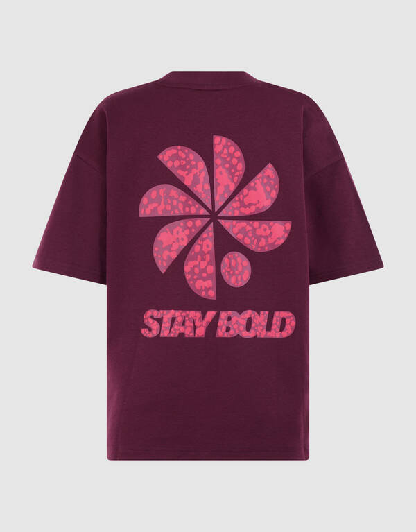Stay Bold Artwork T-shirt Donkerrood SHOEBY BOYS