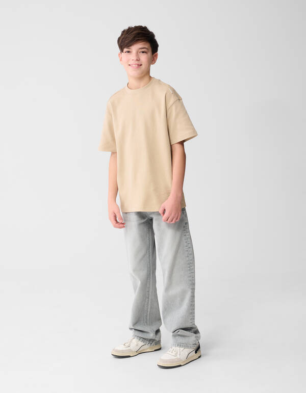 Basis Label T-shirt Zand SHOEBY BOYS
