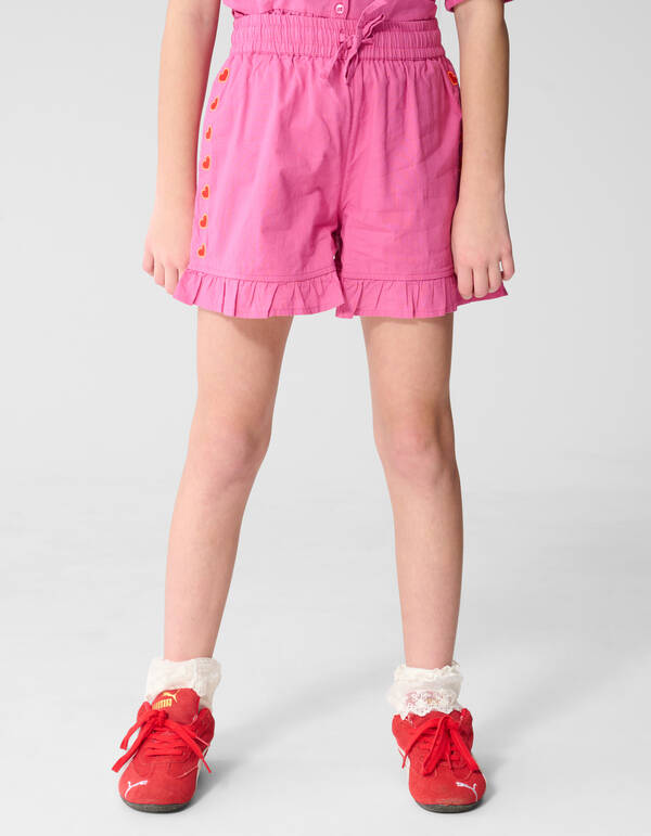 Ruffle Heart Short Roze SHOEBY GIRLS