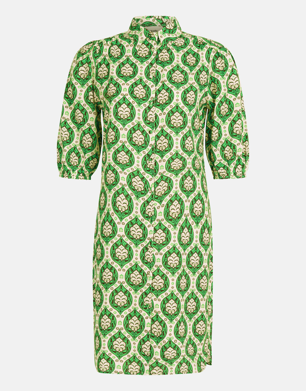 Printed Midi Jurk Groen Shoeby