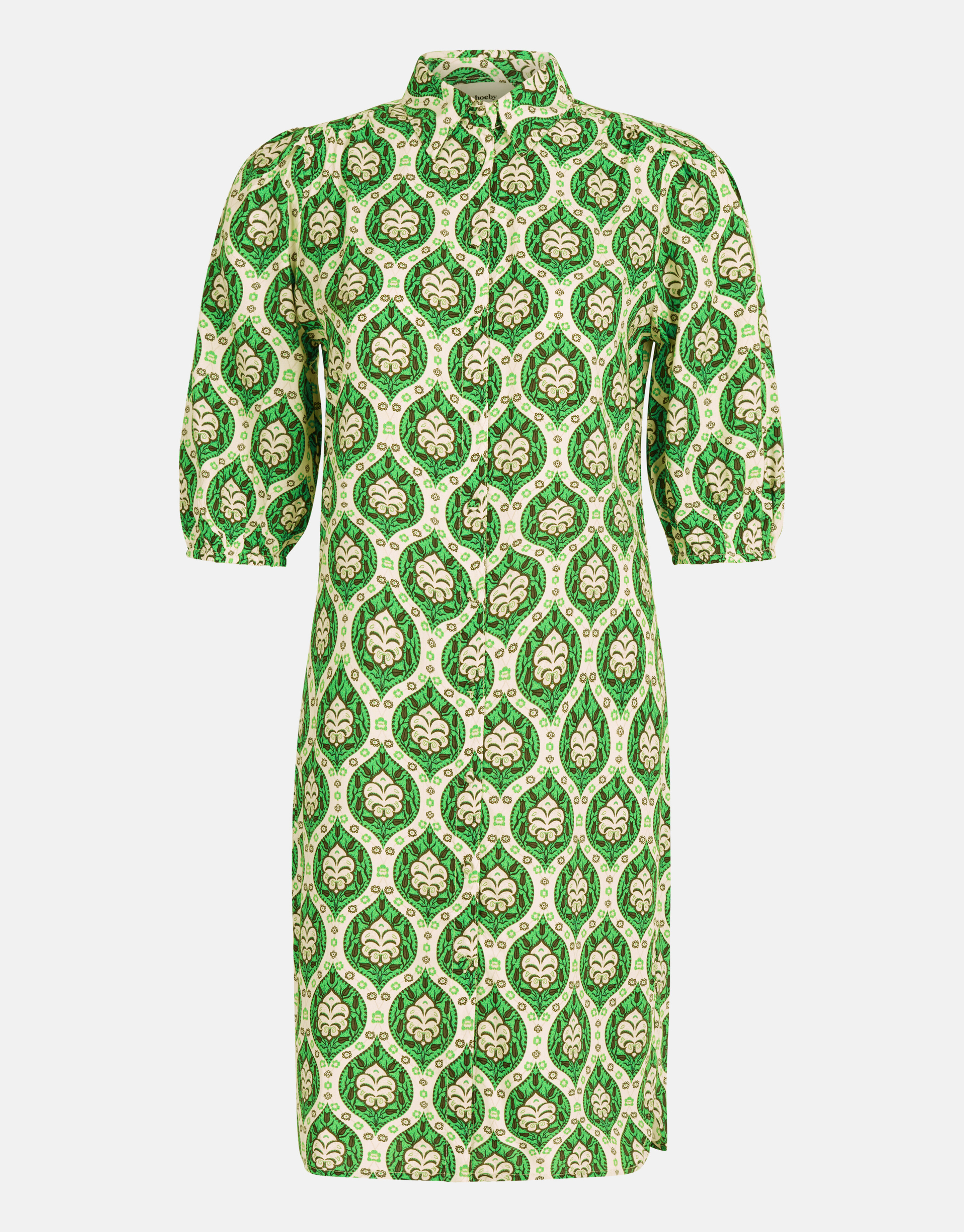 Printed Midi Jurk Groen SHOEBY WOMEN