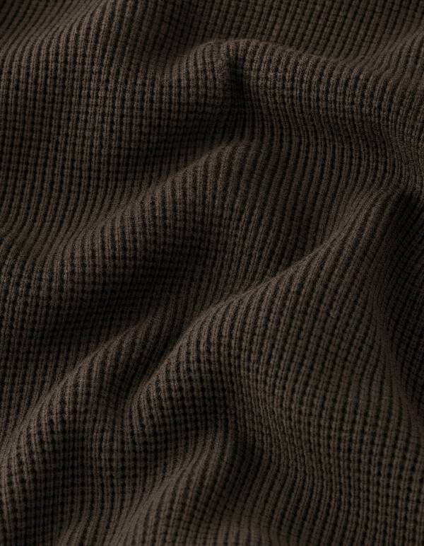 Gebreide Longsleeve Polo Trui Donkerbruin SHOEBY MEN