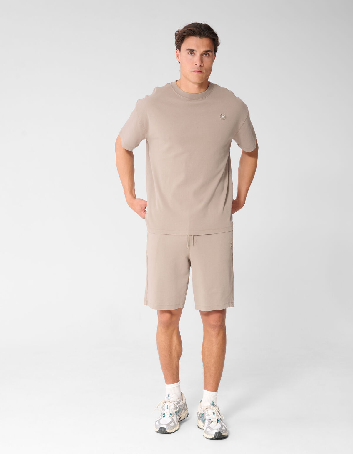 Washed Spark T-shirt Taupe SHOEBY MEN