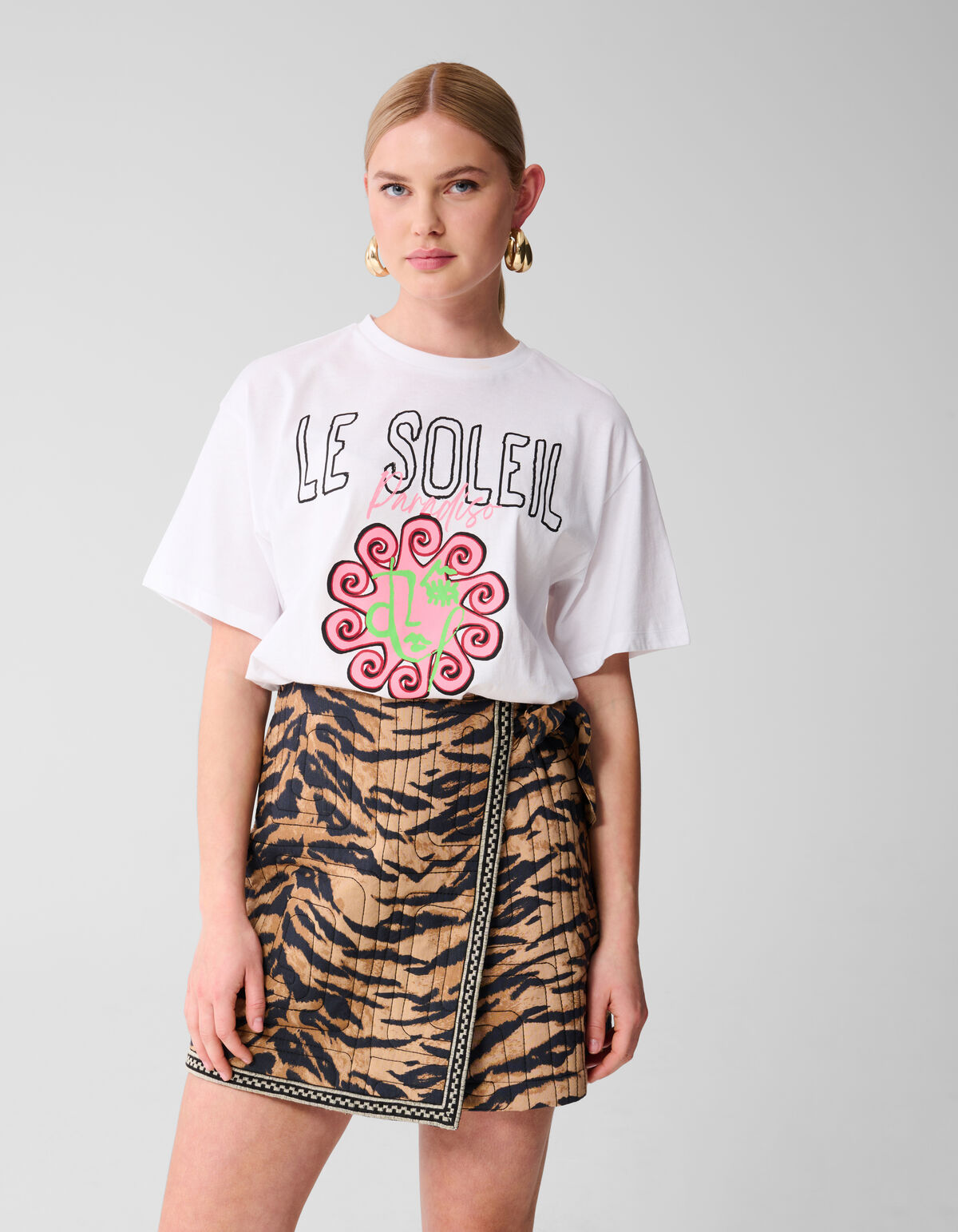 Le Soleil Artwork T-shirt Wit SHOEBY WOMEN
