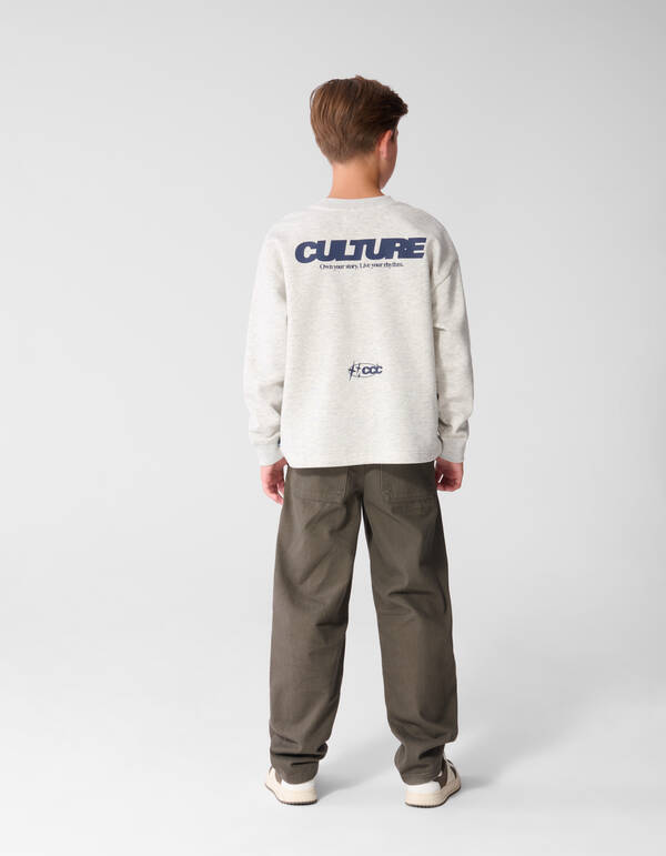 Twill Barrel Fit Broek Donkergroen SHOEBY BOYS