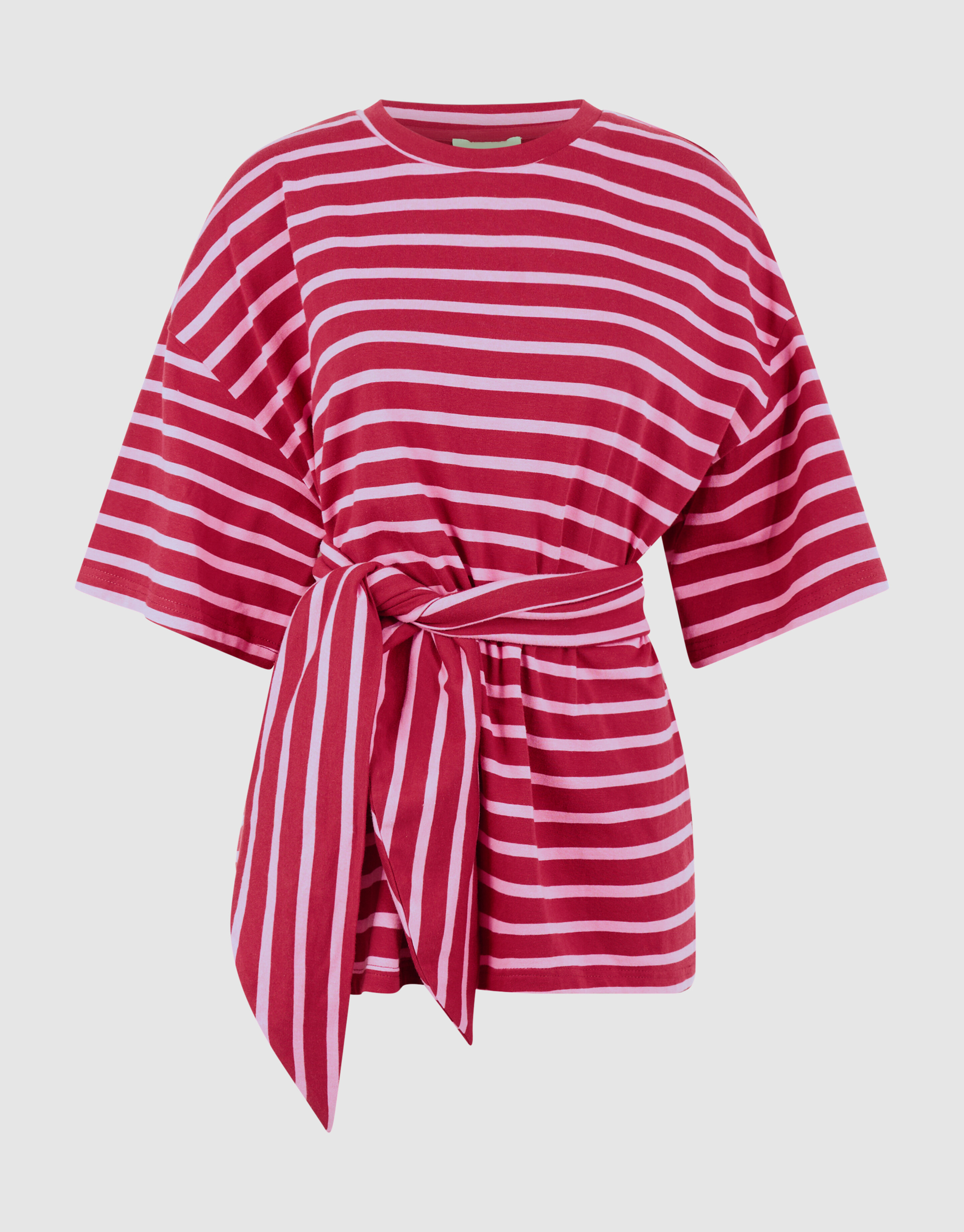 Scarf Striped T-shirt Roze/Rood SHOEBY WOMEN