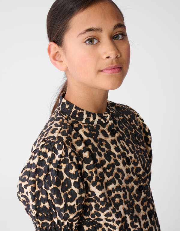 Leopard Mini Jurk Lichtbruin SHOEBY GIRLS