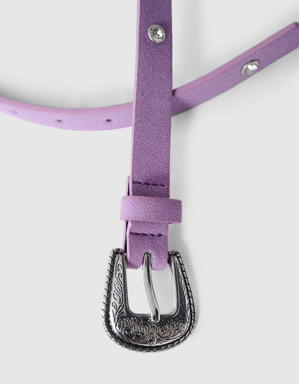Strass Riem Paars SHOEBY ACCESSOIRES
