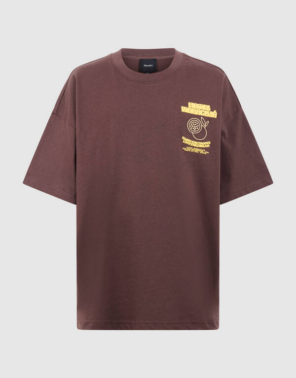 Hotel Artwork T-shirt Donkerbruin SHOEBY BOYS