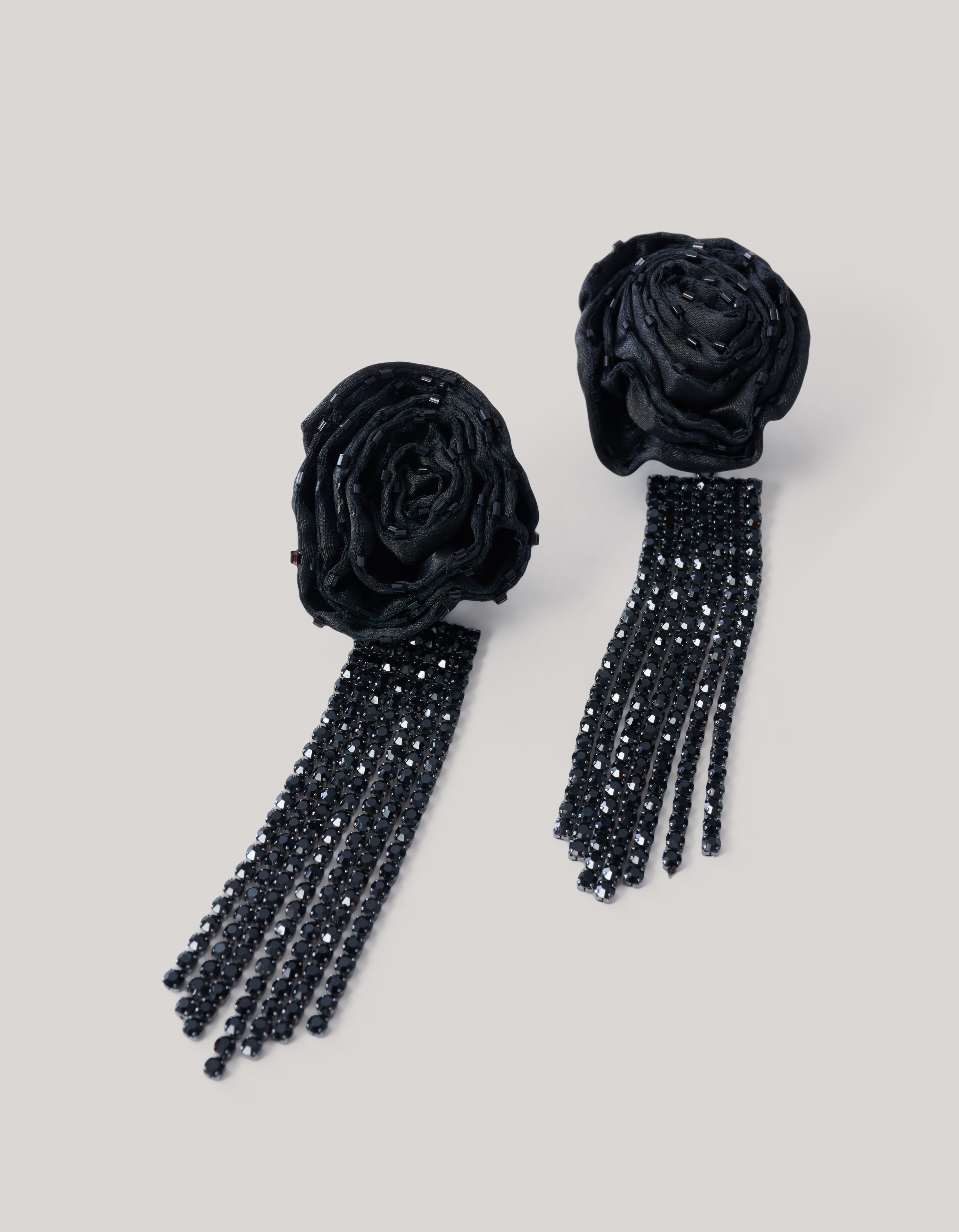 Bloem Oorbellen Zwart SHOEBY ACCESSOIRES