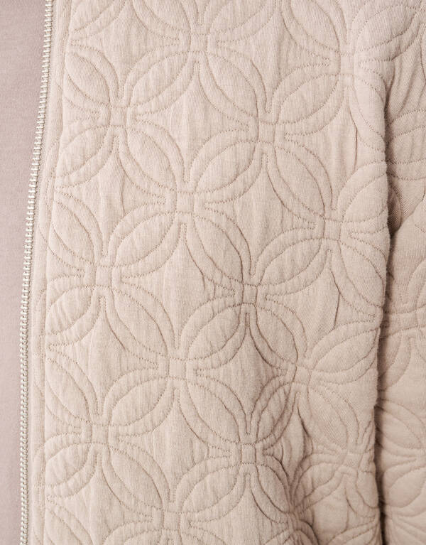 Embroidery Sweat Bomber Jack Lichtbruin SHOEBY MEN