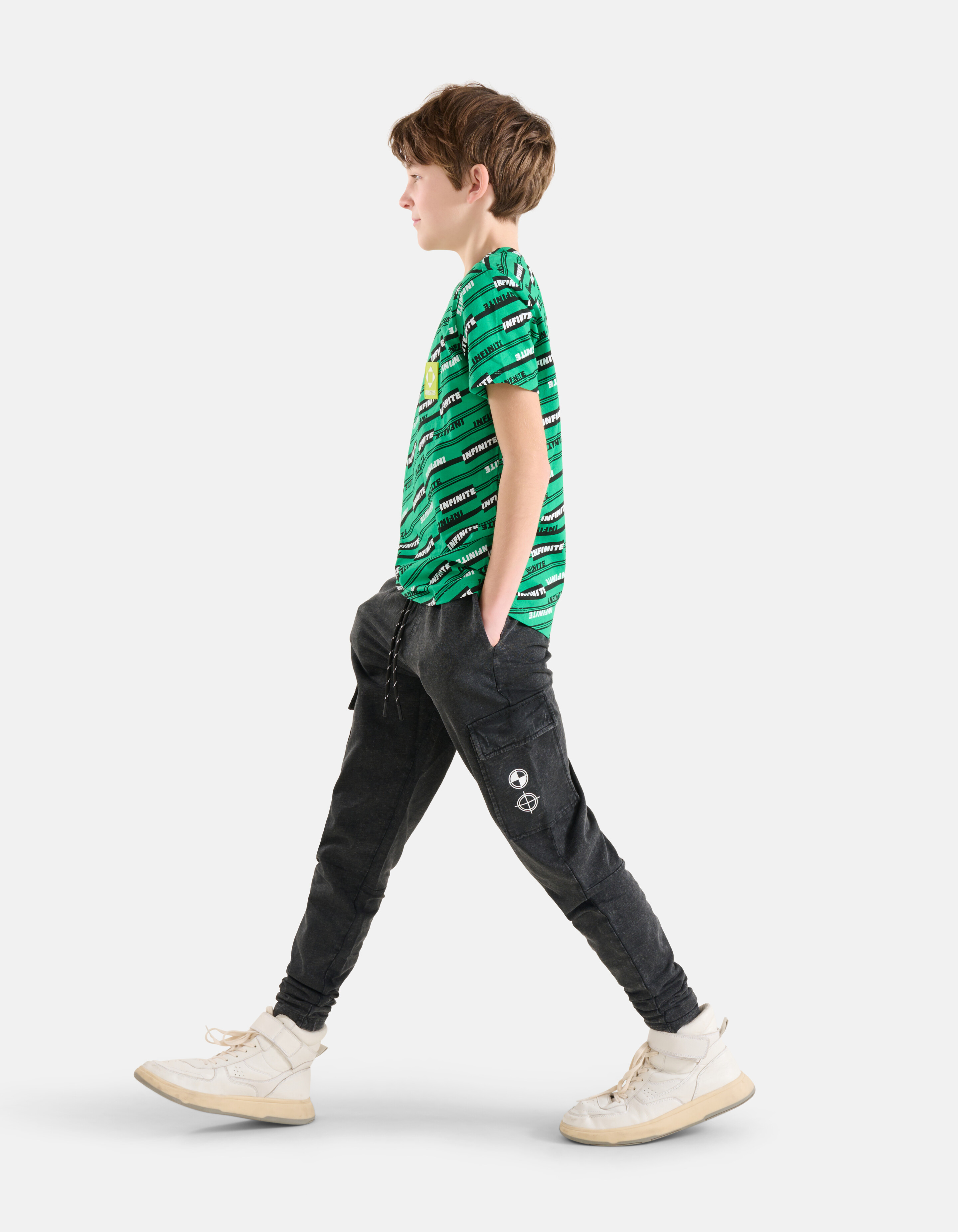 Tekst T-shirt Groen SHOEBY BOYS