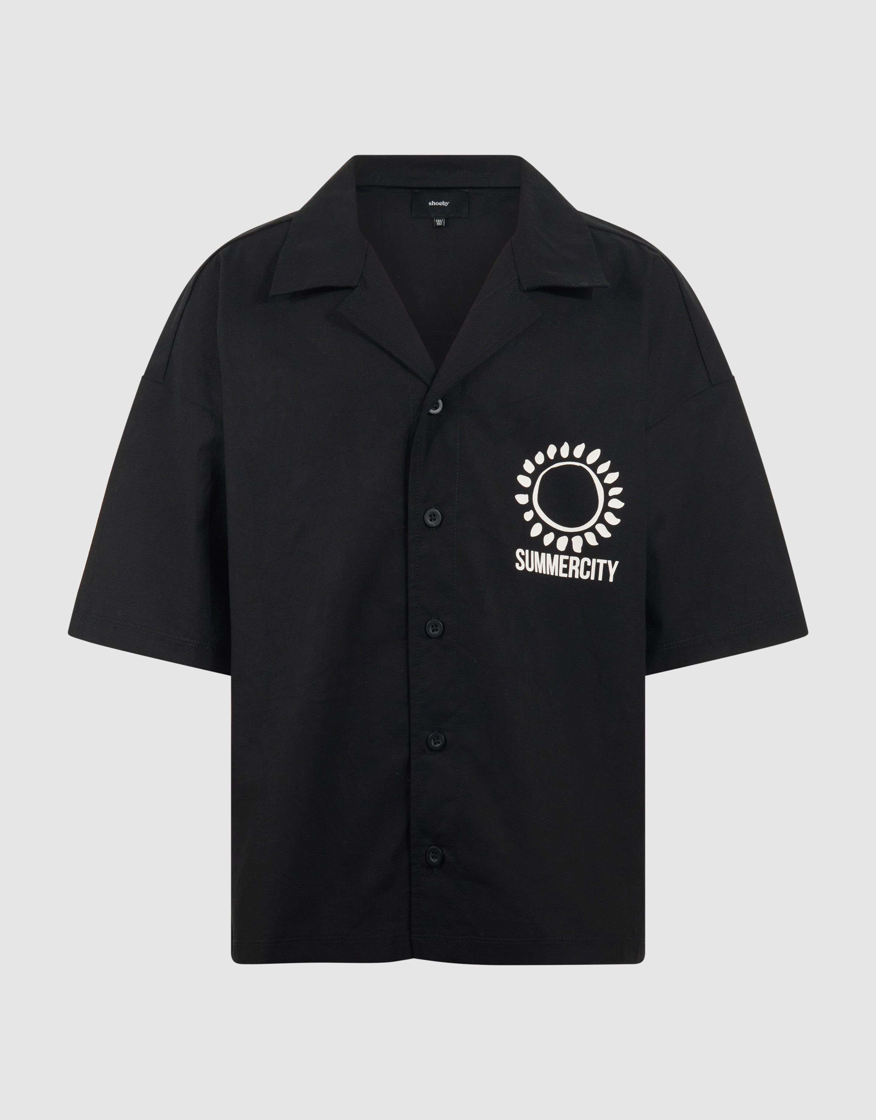 Linnen Artwork Overshirt Zwart SHOEBY BOYS